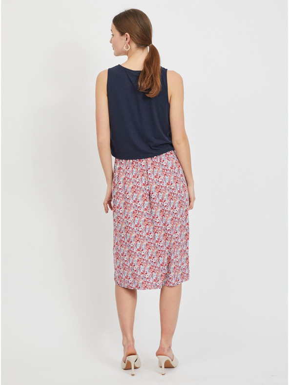 Vila Tmavomodrý krátky top so zaväzovaním VILA Anika