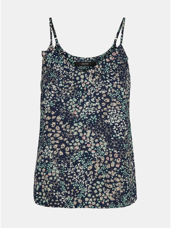 Vero Moda Tmavomodrý kvetinový top VERO MODA Hannah