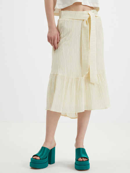 Vero Moda Krémová dámska midi sukňa VERO MODA Hajija