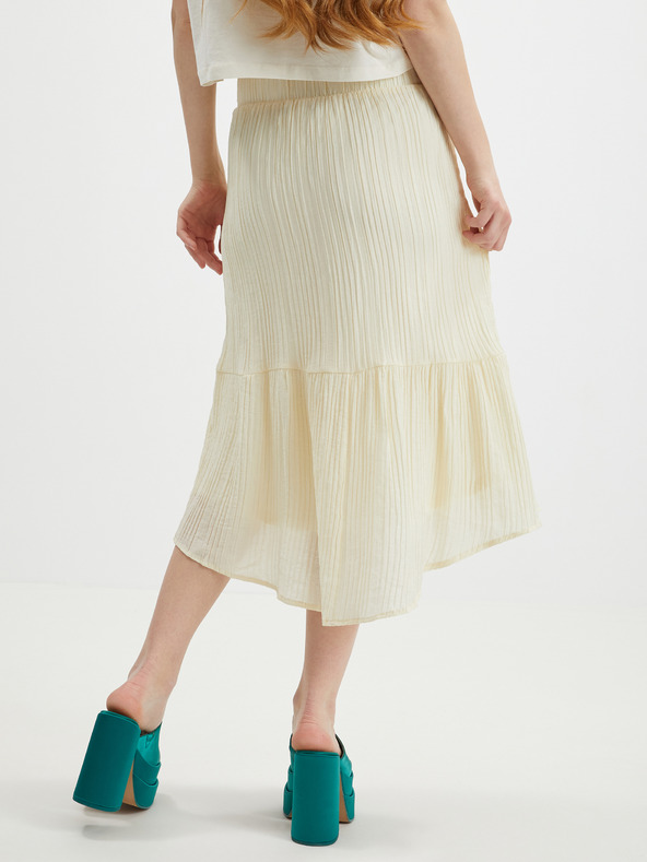 Vero Moda Krémová dámska midi sukňa VERO MODA Hajija