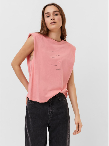 Vero Moda Ružové tričko s VERO MODA Hollie