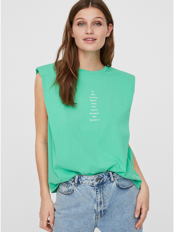 Vero Moda Svetlozelené tričko s VERO MODA Hollie