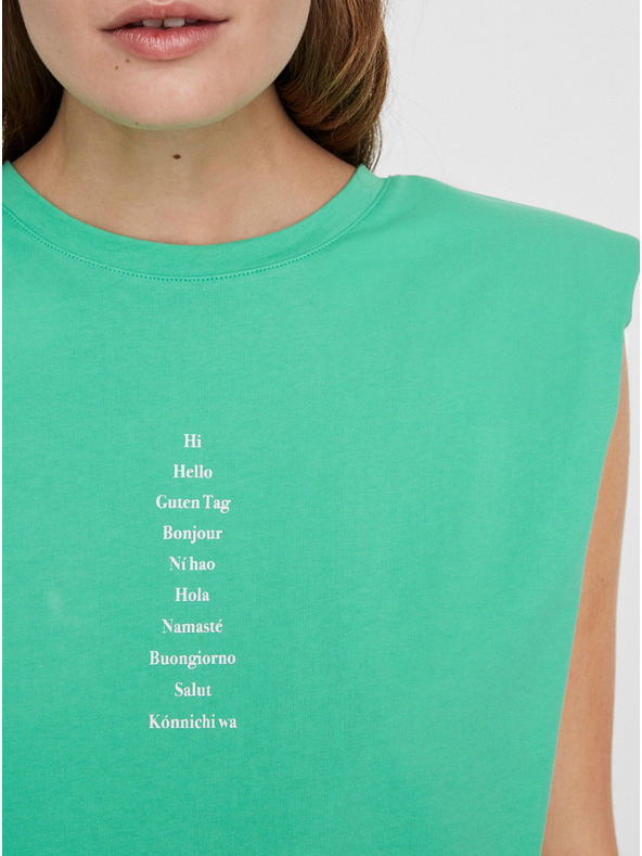 Vero Moda Svetlozelené tričko s VERO MODA Hollie