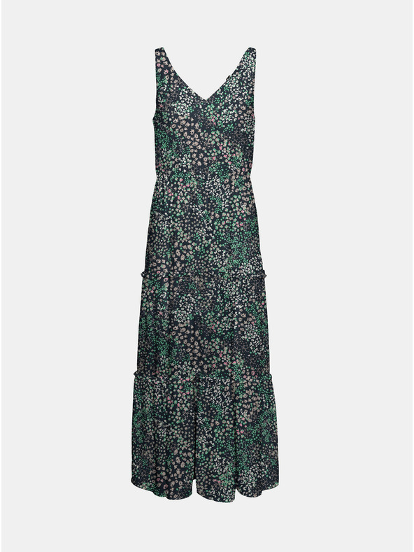 Vero Moda Tmavomodré kvetované maxi šaty VERO MODA Hannah