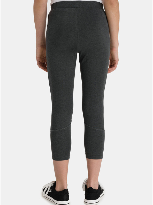 Sam 73 Tmavosivé dievčenské legíny s potlačou SAM 73