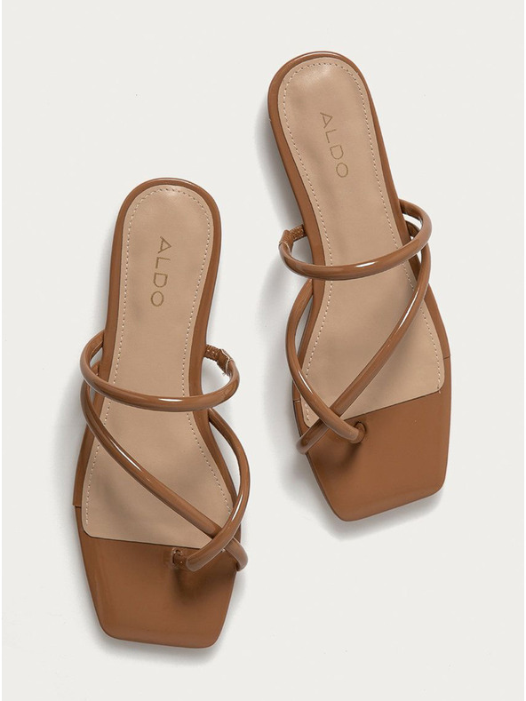 Aldo Hnedé dámske žabky ALDO Mounis