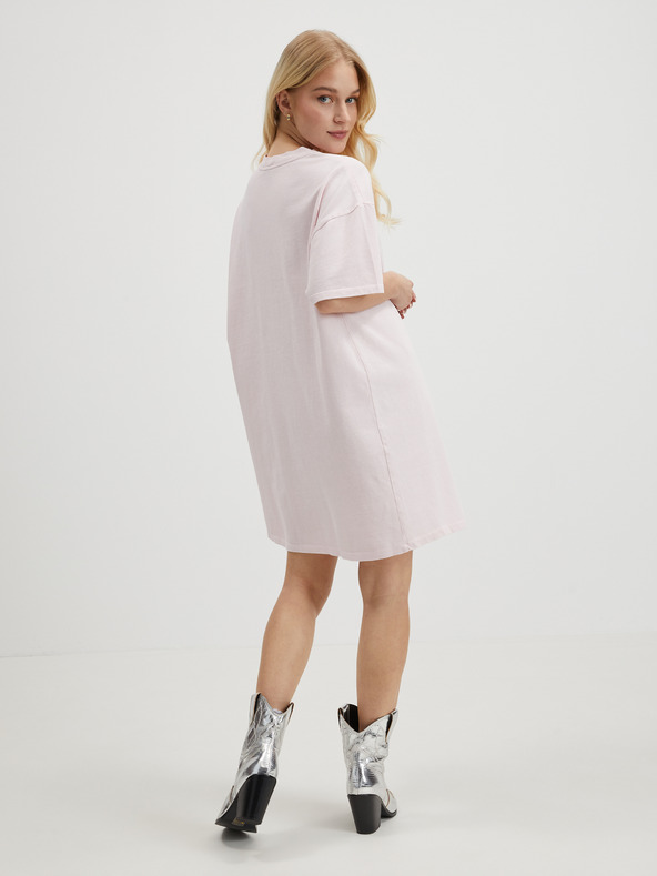 Pieces Svetloružové dámske základné šaty Pieces Taryn