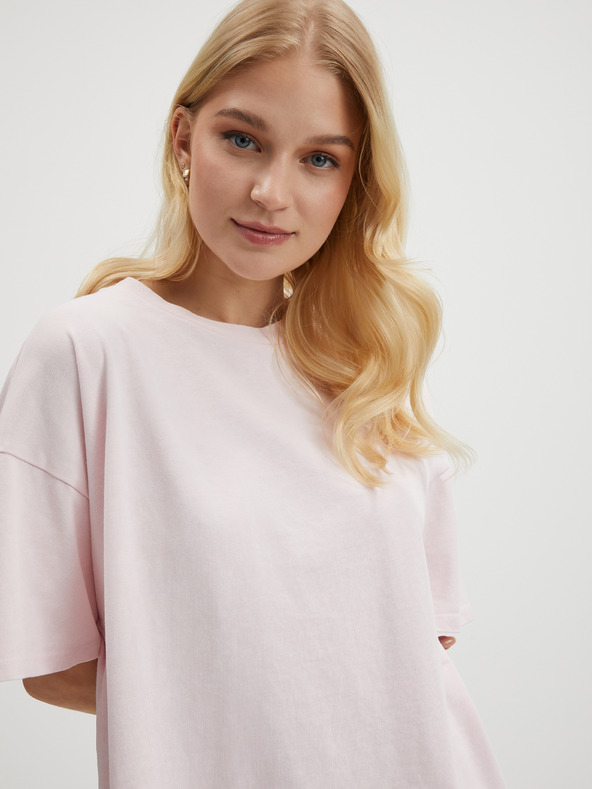 Pieces Svetloružové dámske základné šaty Pieces Taryn