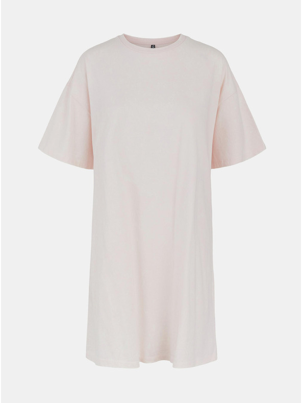 Pieces Svetloružové dámske základné šaty Pieces Taryn