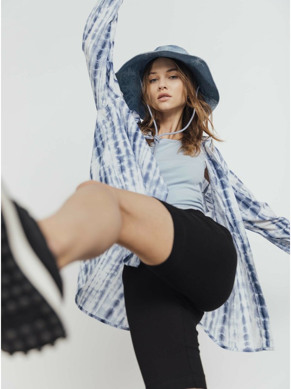 TALLY WEiJL Modro-biele vzorované tričko TALLY WEiJL