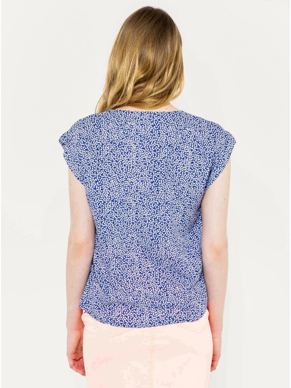 CAMAIEU Modrá vzorovaná blúzka CAMAIEU