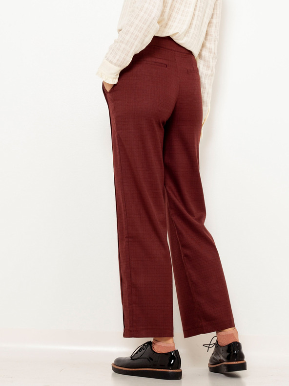 CAMAIEU Hnedé široké skrátené nohavice CAMAIEU