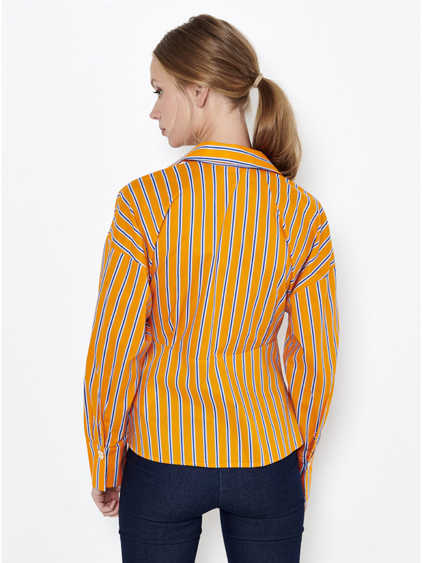 CAMAIEU Oranžová pruhovaná blúzka CAMAIEU