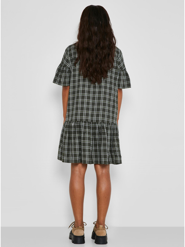 Noisy May Khaki kockované košeľové šaty Noisy May Erik