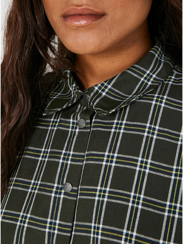 Noisy May Khaki kockované košeľové šaty Noisy May Erik