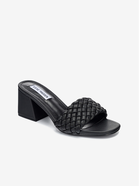 Steve Madden Čierne dámske papuče na podpätku Steve Madden Aspyn Wide