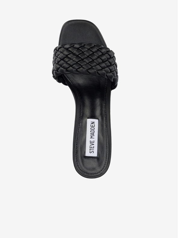 Steve Madden Čierne dámske papuče na podpätku Steve Madden Aspyn Wide