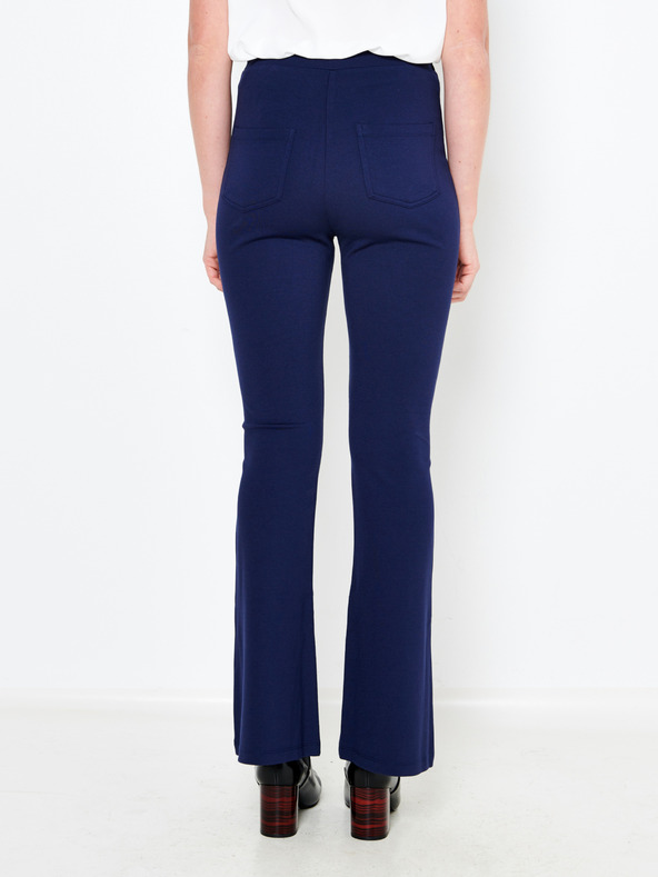 CAMAIEU Tmavomodré nohavice s vysokým pásom CAMAIEU