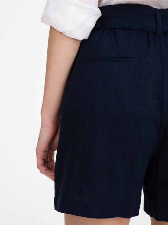 Vero Moda Tmavomodré dámske šortky s plátnom Vero Moda Amelia