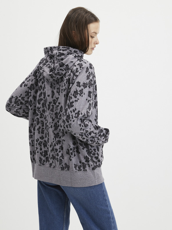 Nike Šedá dámska vzorovaná mikina na zips Nike