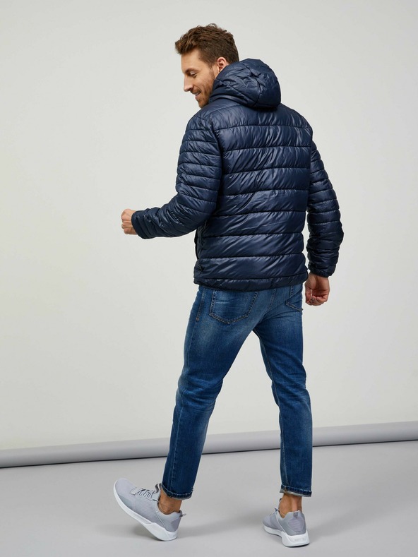 Sam 73 Tmavomodrá pánska zimná prešívaná bunda Sam 73