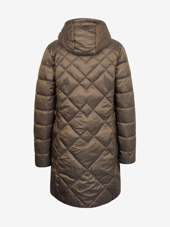 Sam 73 Hnedá dámska prešívaná bunda s kapucňou Sam 73