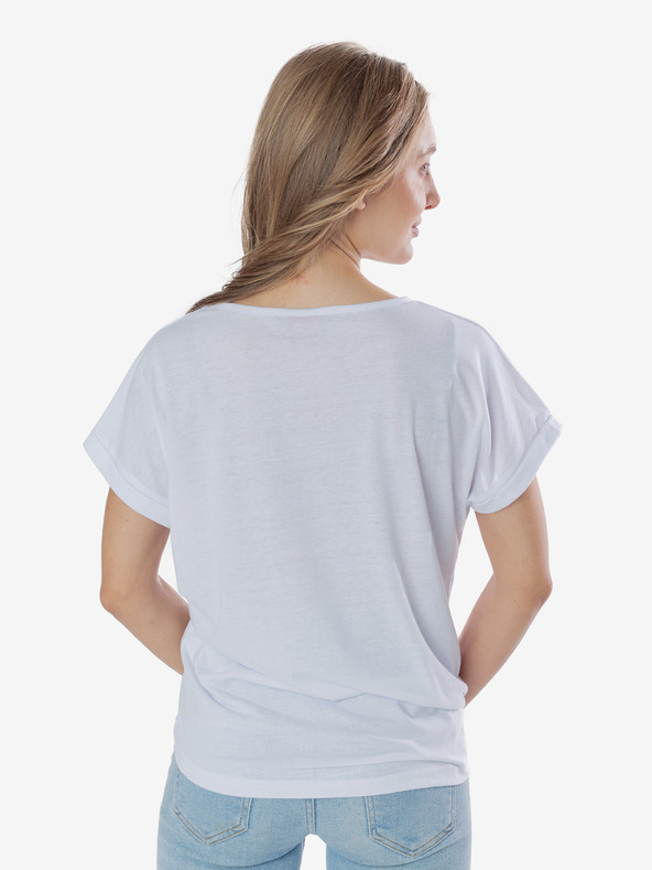 Sam 73 Biele dámske tričko s potlačou SAM 73