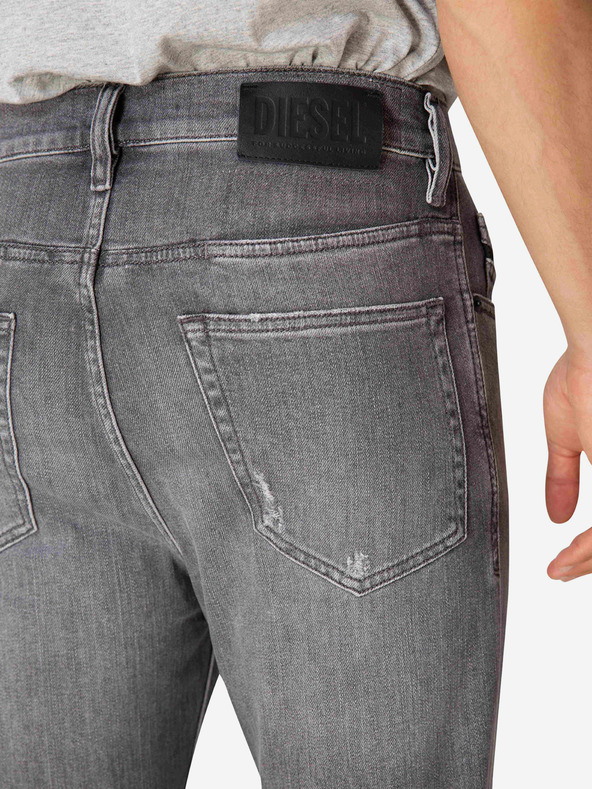 Diesel Šedé pánske džínsy Diesel D-Eetar slim fit