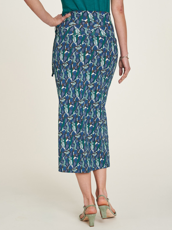 Tranquillo Modrá dámska kvetinová variabilná sukňa Tranquillo