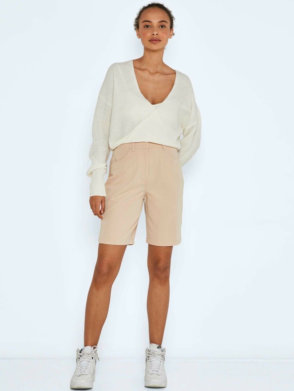 Noisy May Béžové široké šortky Noisy May Drew