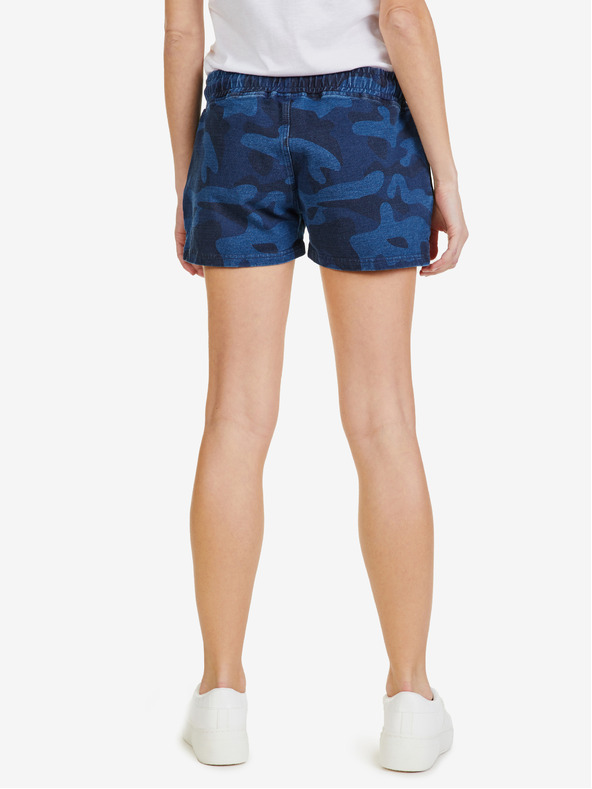 Sam 73 Tmavomodré dámske vzorované šortky SAM 73 Tamara