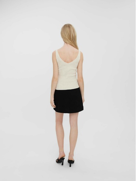 Vero Moda Krémové rebrované základné tielko VERO MODA Glory