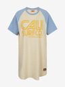 SuperDry Dámske modro-ružové tričko Superdry Cali Surf Raglan s potlačou Šaty