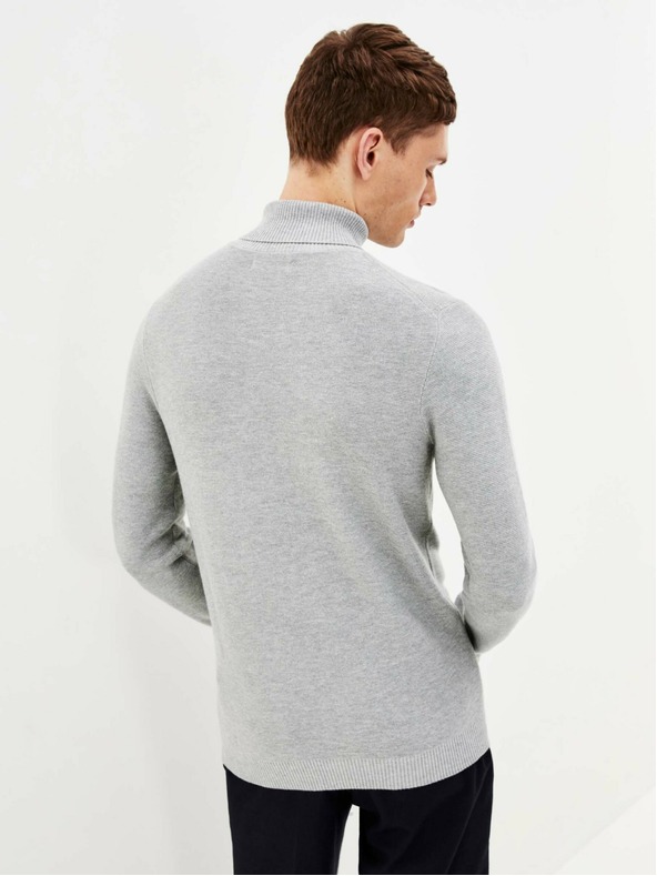 Celio Svetlošedý pánsky rolák Basic Celio Pewave