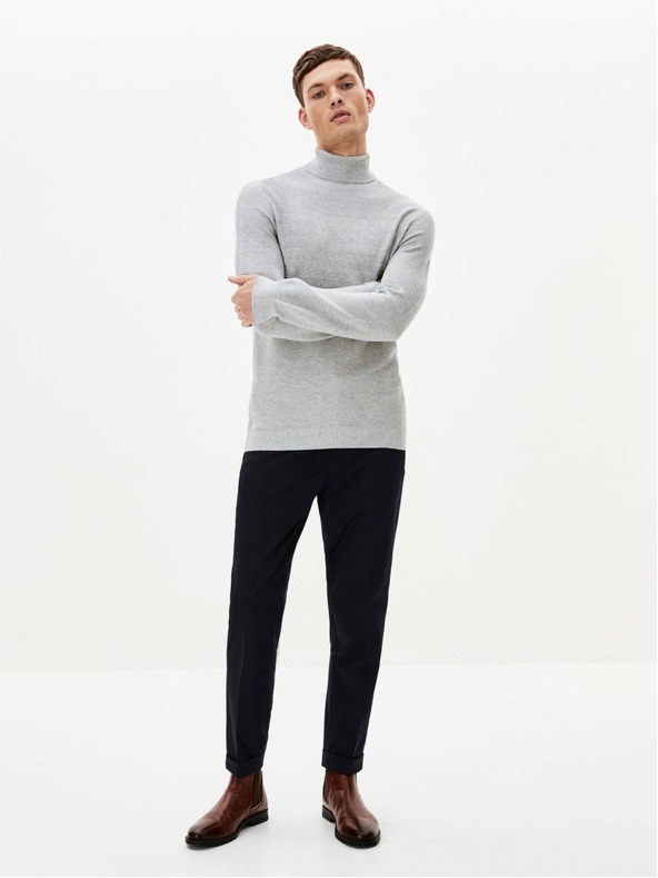 Celio Svetlošedý pánsky rolák Basic Celio Pewave