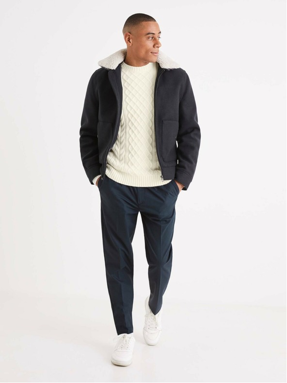 Celio Tmavomodré pánske nohavice Celio 24H Avocal