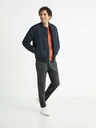 Celio Tmavosivé pánske kárované nohavice Celio Avocheck