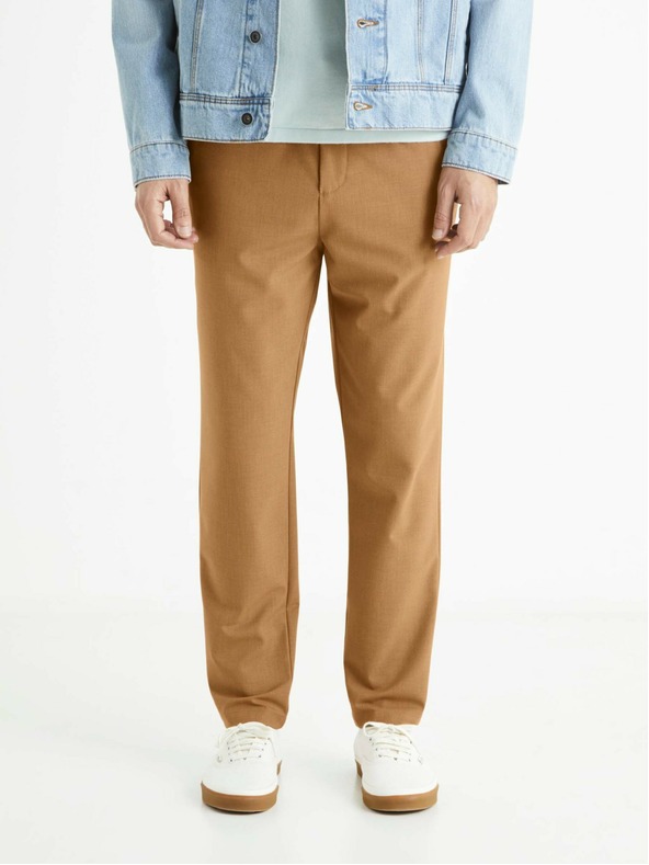 Celio Hnedé pánske nohavice Celio 24H Bocal