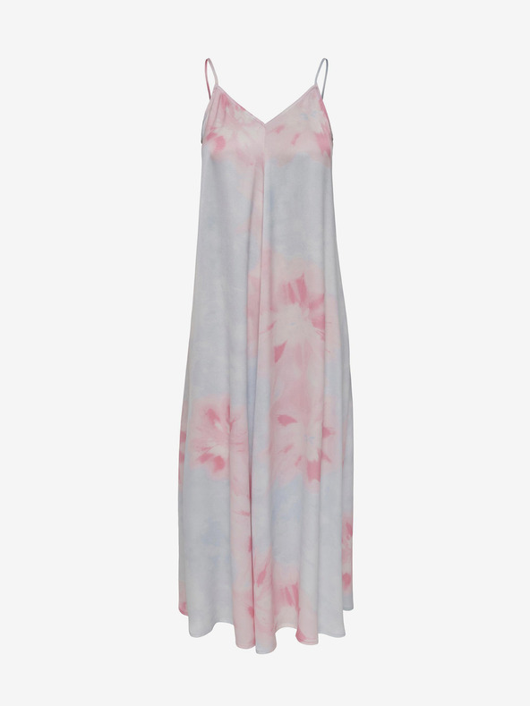 ONLY Ružovo-modré dámske vzorované maxi šaty na ramienka ONLY Tina