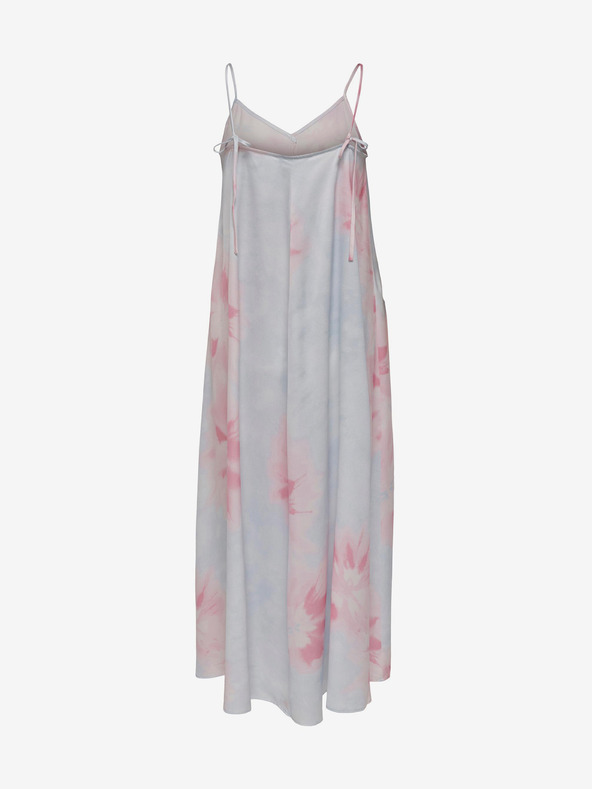 ONLY Ružovo-modré dámske vzorované maxi šaty na ramienka ONLY Tina