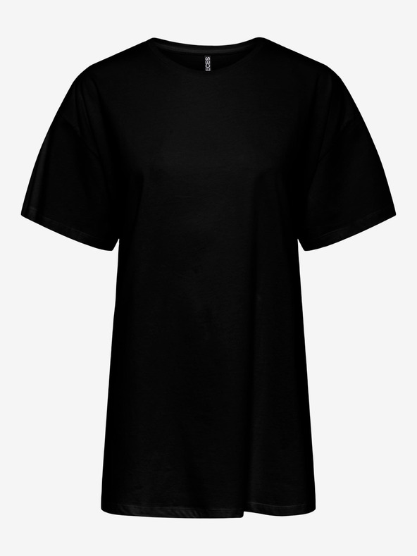 Pieces Čierne nadrozmerné tričko Pieces Rina