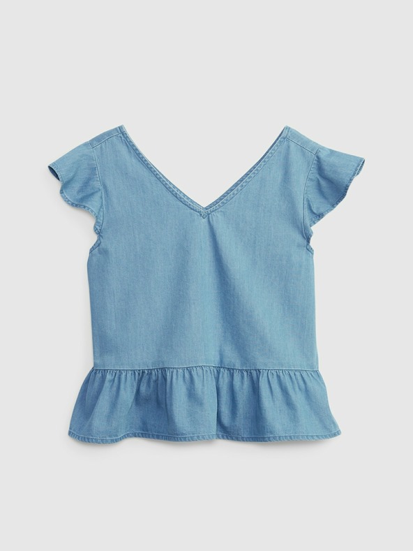 GAP Detský bavlnený top peplum GAP