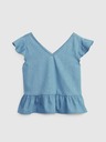 GAP Detský bavlnený top peplum GAP