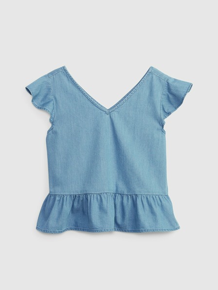 GAP Detský bavlnený top peplum GAP