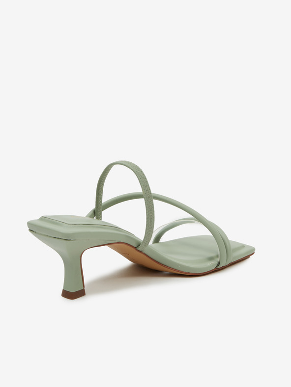 Aldo Svetlozelené dámske papuče na podpätku ALDO Zoebaen