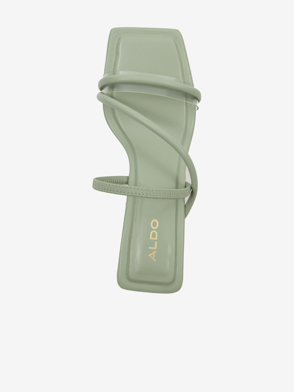 Aldo Svetlozelené dámske papuče na podpätku ALDO Zoebaen