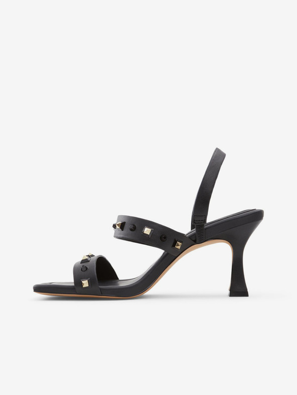 Aldo Čierne dámske sandále na podpätku ALDO Louella