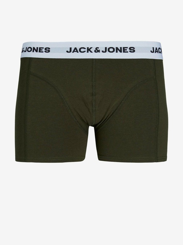 Jack & Jones Sada piatich boxeriek Jack & Jones v khaki, modrej, sivej a čiernej farbe