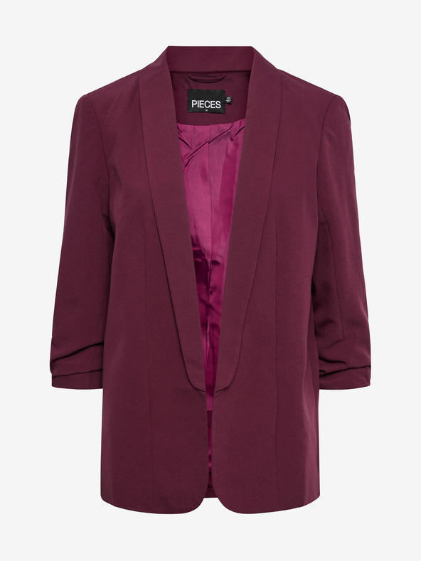 Pieces Vínové sako s trojštvrťovými rukávmi Pieces Boss