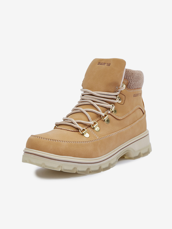 Sam 73 Svetlohnedé dámske zimné členkové čižmy SAM 73 Nasawota